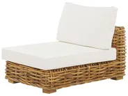 Garden Lounge Set with Table 4 Seater VARALLO Modular Rattan Natural Left Hand_767013