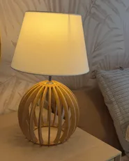 Tischlampe SAMO Braun / Weiß_1047832