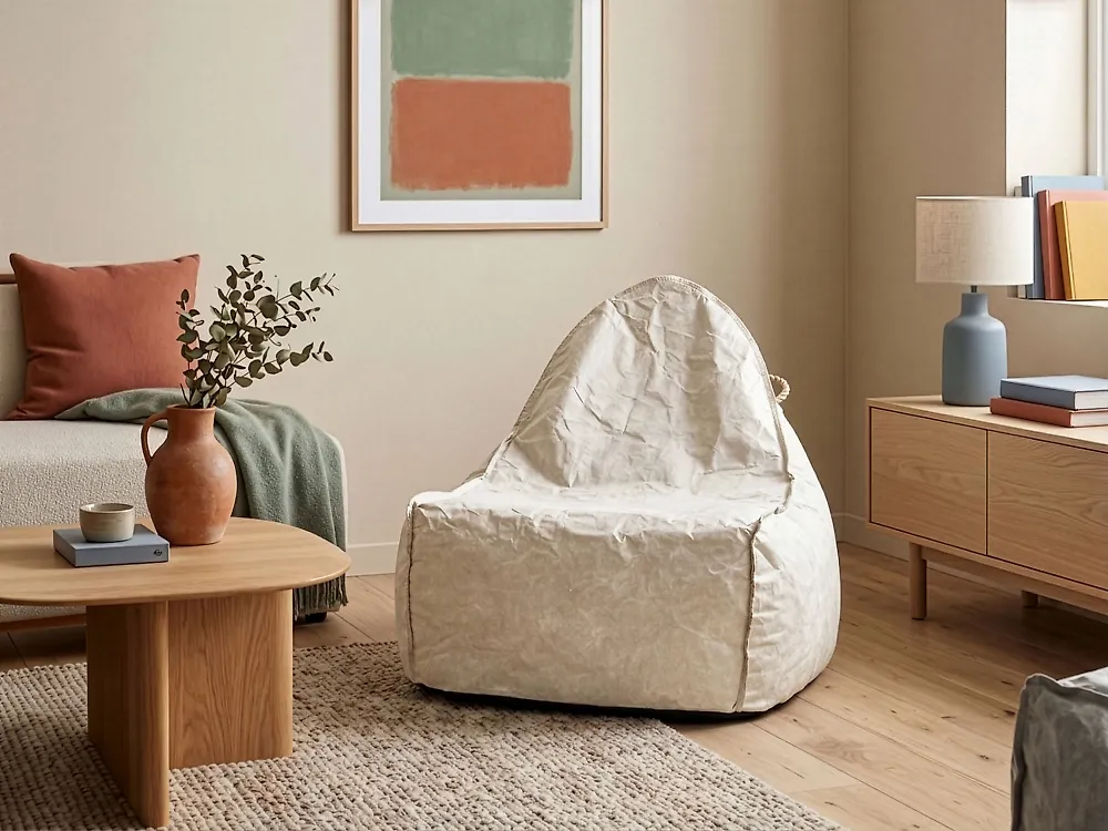 Sitzsack 200 L DROP 63 cm 75 cm Hellbeige_1177346