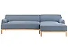 Ecksofa SOSJO Stoff Blau linksseitig