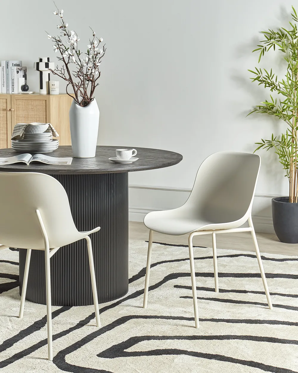 Esszimmerstuhl 2er Set BELOIT Hellbeige