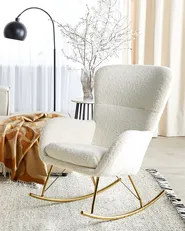 Rocking Chair ANASET Boucle White_855439