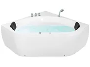 Corner Hot Tub with LED MEVES 1400 x 1400 mm White_707765
