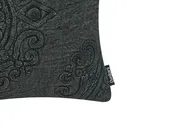 Dekokissen 2er Set VELOOR 30 x 50 cm Baumwolle Dunkelgrau Orientalisches Muster_826968
