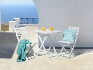 Bistro Set klappbar FIJI Akazienholz Weiß_1145800