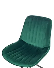 Set of 2 Dining Chairs NAVASOTA Velvet Emerald Green_860863