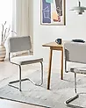 Esszimmerstuhl 2er Set IRWIN Cord Cremeweiß