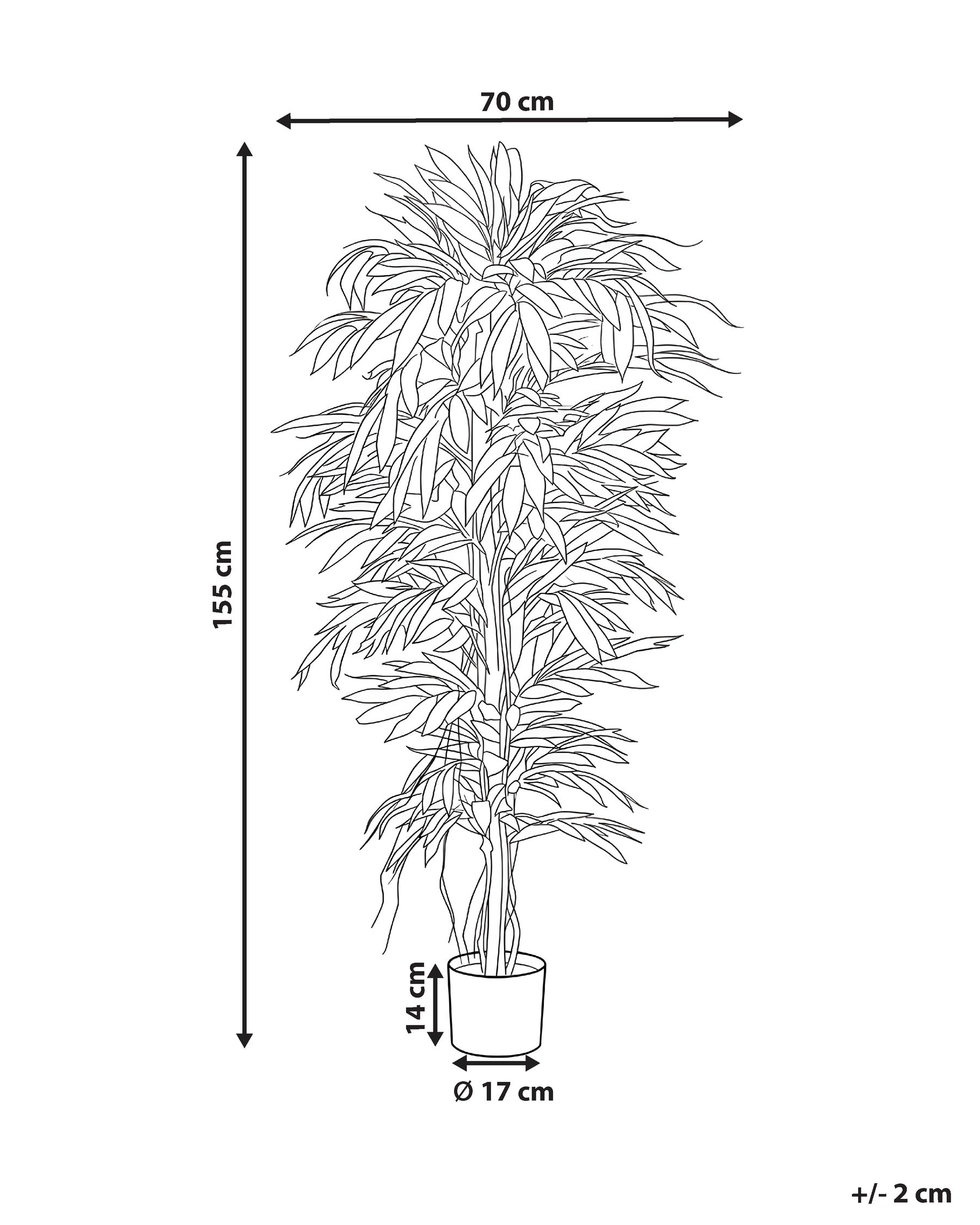 Konstgjord växt LONGIFOLIA 155 cm Grön | Beliani.se