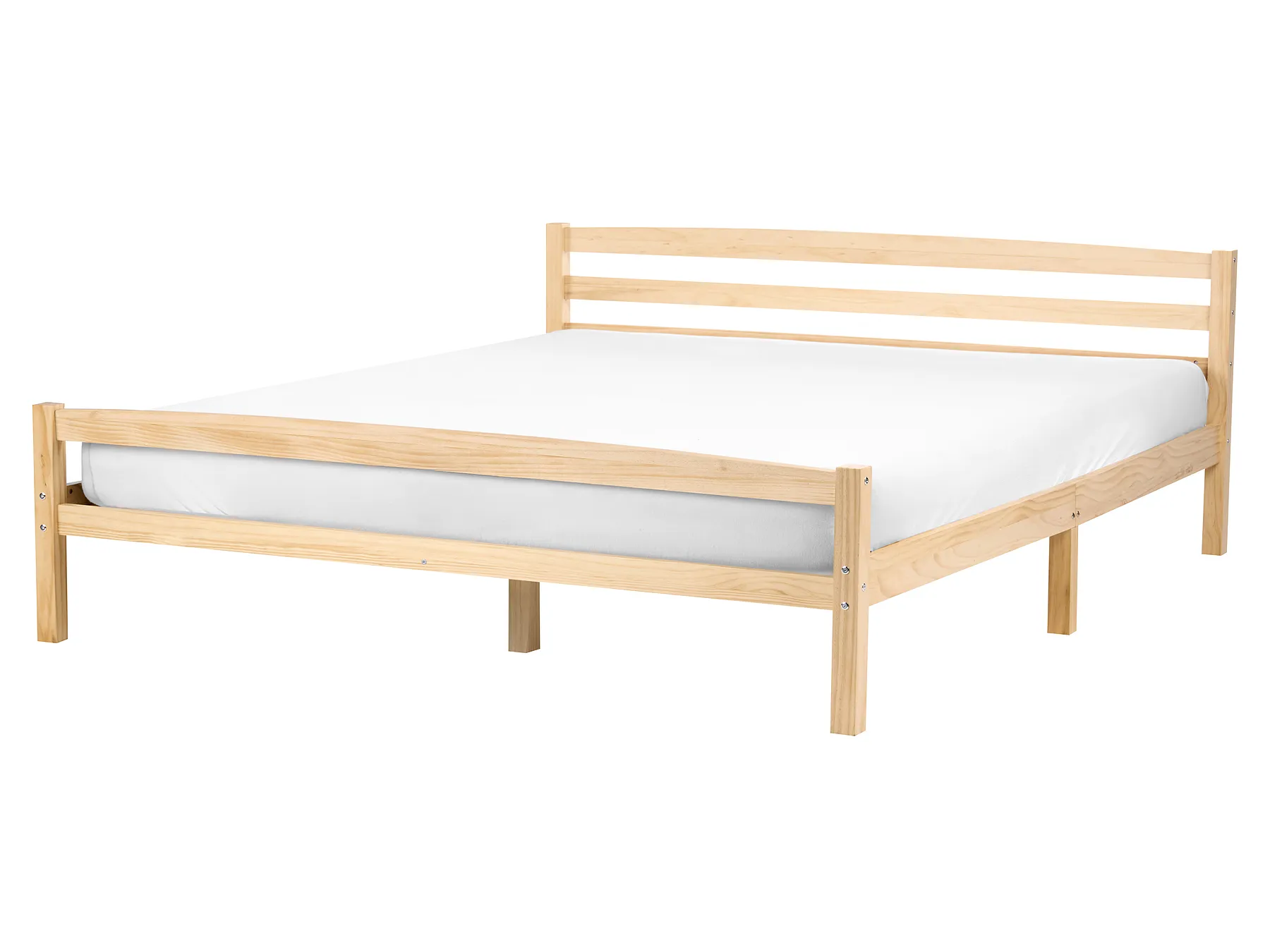 Bed Pine Wood ECHALLON 160 x 200 cm (EU King Size) Light Brown_1113293