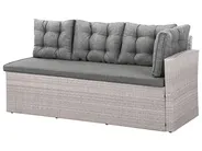 Lounge Set mit Tisch 8-Sitzer VITERBO inkl. Kissen Polyrattan Grau_704726