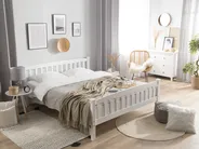 Bed Pine Wood GIVERNY 180 x 200 cm (EU Super King) White_751155