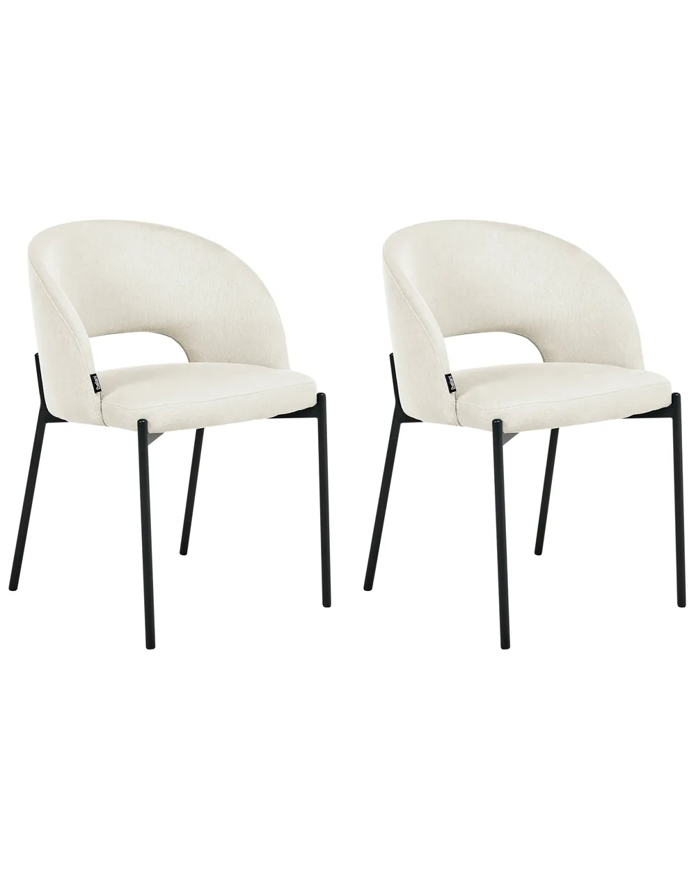 Esszimmerstuhl 2er Set PENNY Stoff Hellbeige