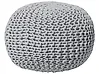 Pouf CONRAD Baumwolle Hellgrau