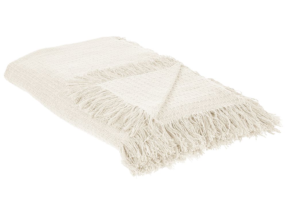 Bedspread YERBENT Cotton 220 x 240 cm Off-White