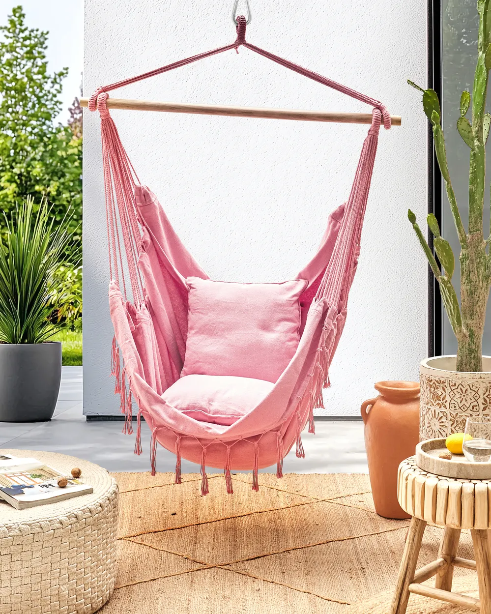 Hängesessel BONEA Baumwolle Rosa