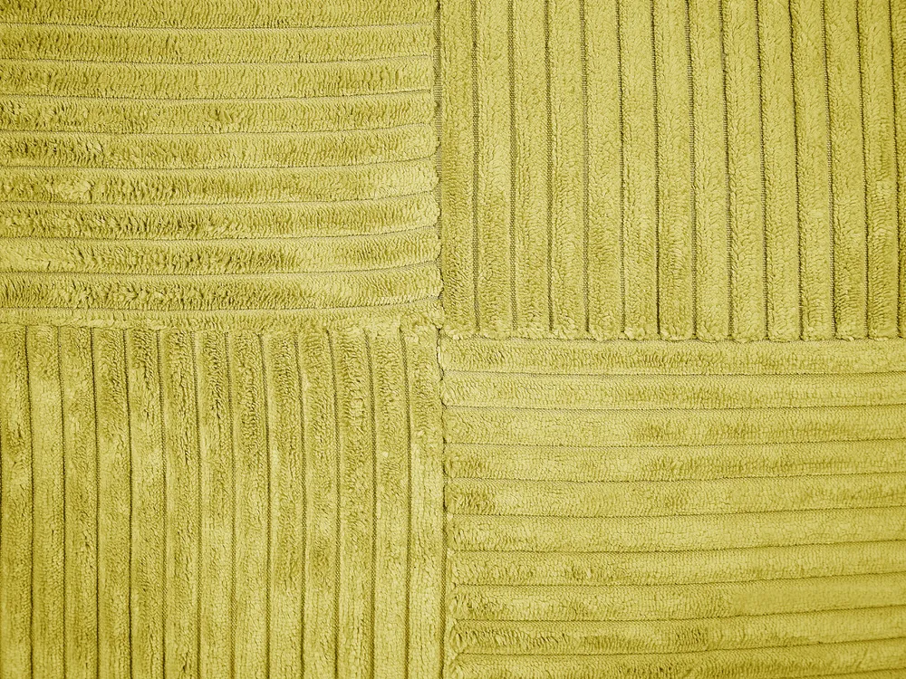 Lot de 2 coussins décoratifs MILLET 30 x 50 cm Velours côtelé Vert olive Motif géométrique_854709