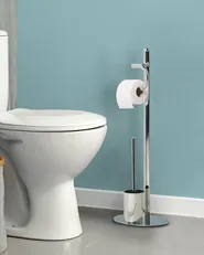 Toilet Roll and Brush Holder SARTO Metal Silver_874040