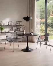 Set of 2 Dining Chairs ELBERT Light Grey_684993