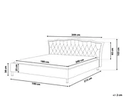 Bett mit Lattenrost Samtstoff METZ 180 x 200 cm Dunkelgrau_799763