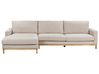 Ecksofa 4-Sitzer SIGGARD Stoff Hellbeige rechtsseitig
