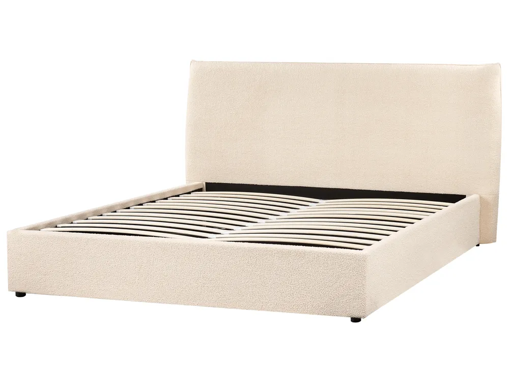 Ottoman Bed LAVAUR Boucle Beige 160 x 200 cm (EU King Size)_966025