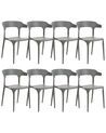 Esszimmerstuhl 8er Set GUBBIO Grau