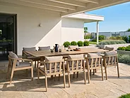 Extending Garden Dining Table TOSCANELLA 180/280 cm 100 cm Certified Acacia Wood Light Brown_1161826