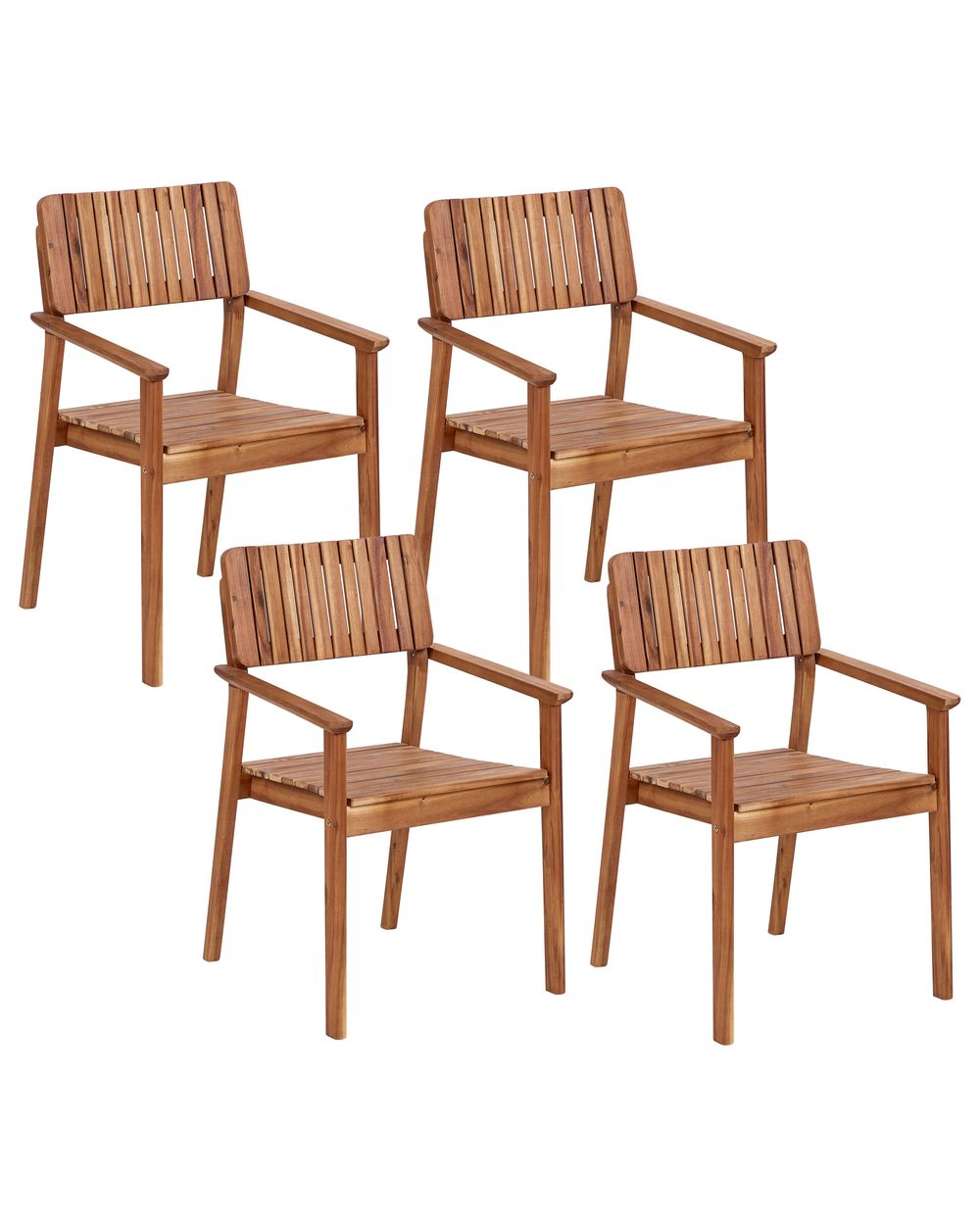 Set van 4 tuinstoelen AGELLO Acaciahout Bruin