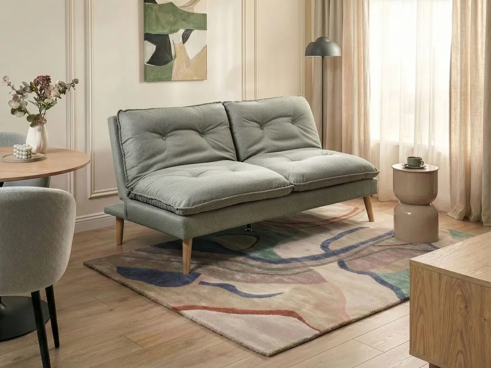 Schlafsofa 3-Sitzer YILA Stoff Grün_1068096