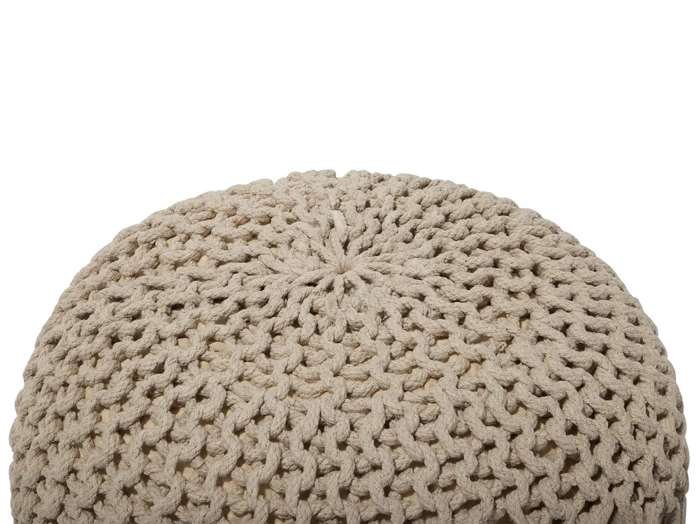 Pouf CONRAD Baumwolle Hellbeige_735565