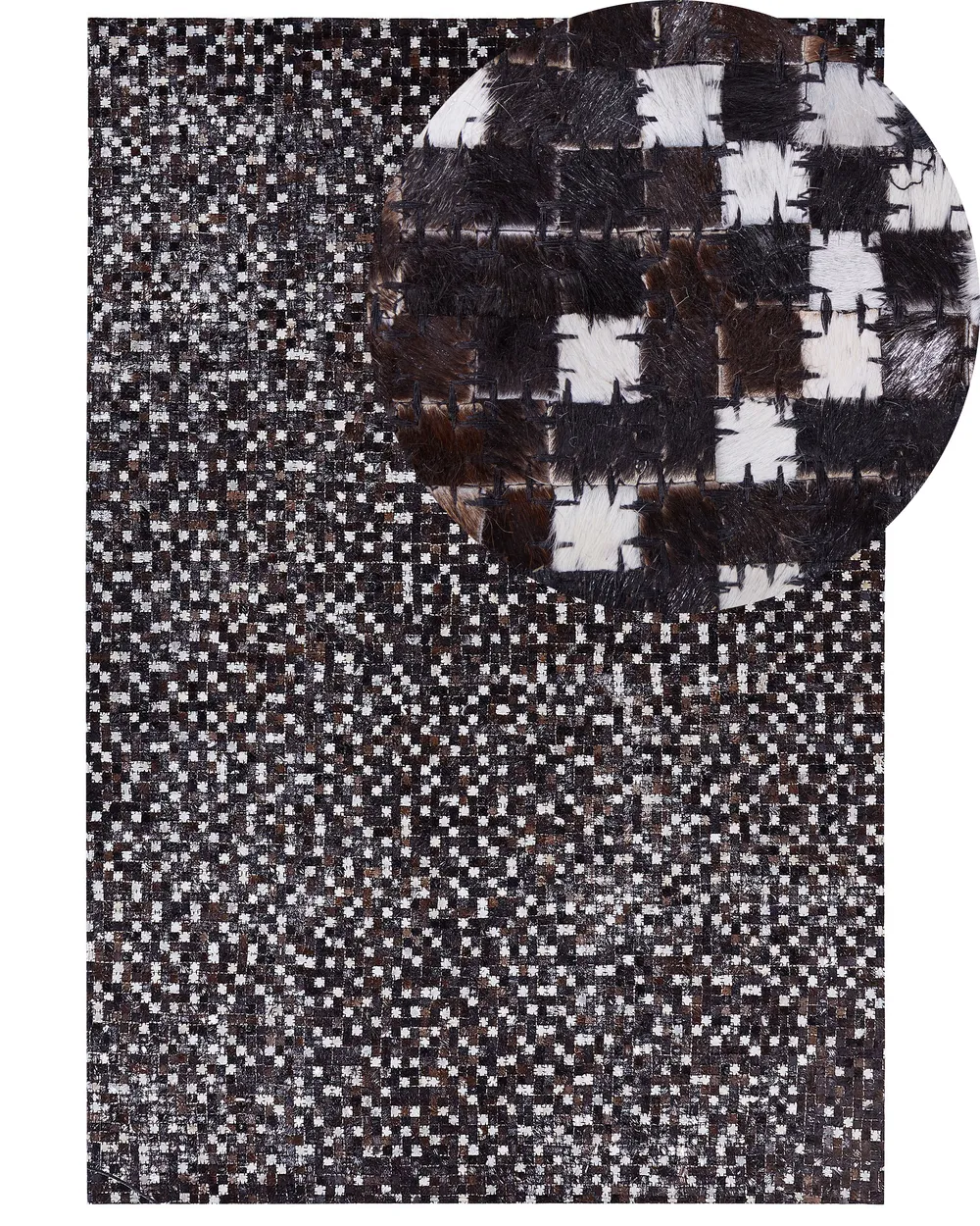 Teppich AKKESE Braun 140 x 200 cm Echtleder