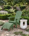 Gartenstuhl ADIRONDACK mit Fußstütze Grün