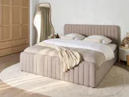 Bett mit Stauraum LUNAN Bouclé Beige 180 x 200 cm_1048464