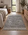 Rug HANLI Grey 140 x 200 cm Viscose