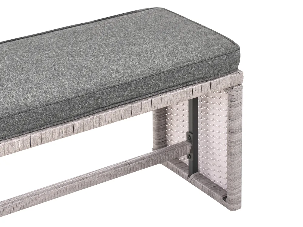 Garten Ecksofa 8-Sitzer VITERBO Polyrattan Grau_988454