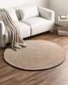 Shaggy-Teppich DEMRE Sandbeige ø 140 cm