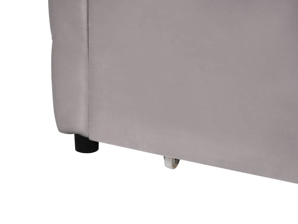 Daybed with Storage MARRAY Velvet Light Grey 90 x 200 cm (EU Single)_1069222