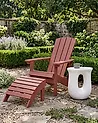 Gartenstuhl ADIRONDACK mit Fußstütze Rot