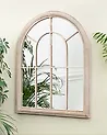 Wandspiegel EMBRY 69 cm 88 cm Metall Beige