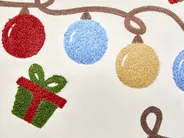 Dekokissen 2er Set PALMIER 45 x 45 cm Samtstoff Cremeweiß Weihnachtsmotiv_947093