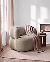 Sessel LOHJA Chenillegewebe Taupe