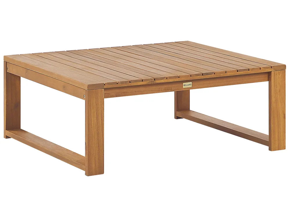 Outdoor Couchtisch TIMOR 90 cm 75 cm zertifiziertes Akazienholz Hellbraun