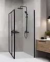 Duschkabine YORO 80 x 100 x 185 cm Schwarz