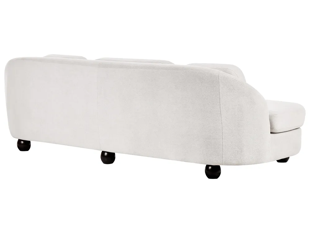 Sofa 3-Sitzer FANSEN mit Kissen Stoff Cremeweiß_950820