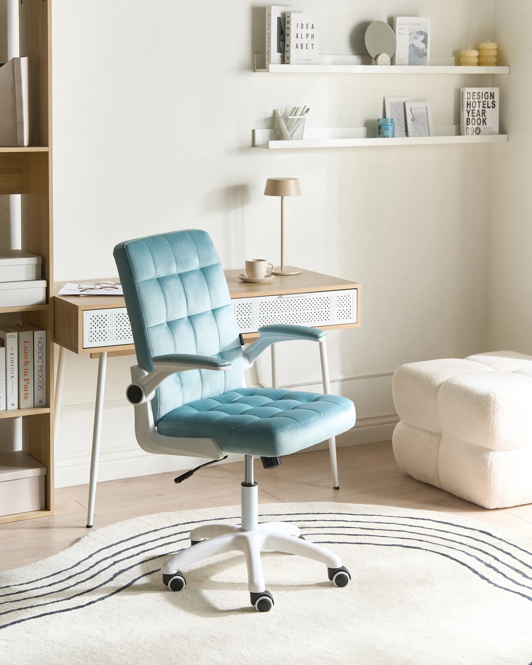 Bürostuhl DANDY Samtstoff Hellblau_1053039