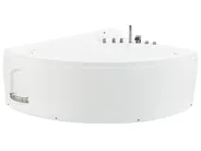 Corner Hot Tub with LED PELICAN 2060 x 1650 mm White_755874