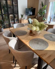 Esszimmerstuhl 2er Set ARTESIA Stoff Hellbeige_1176666