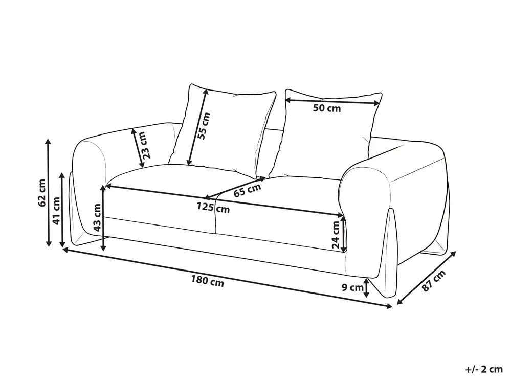 Sofa 2-Sitzer VINLIDEN Bouclé Weiß_1048349