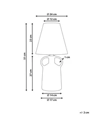 Tischlampe LARISSOS Keramik Weiß_897320