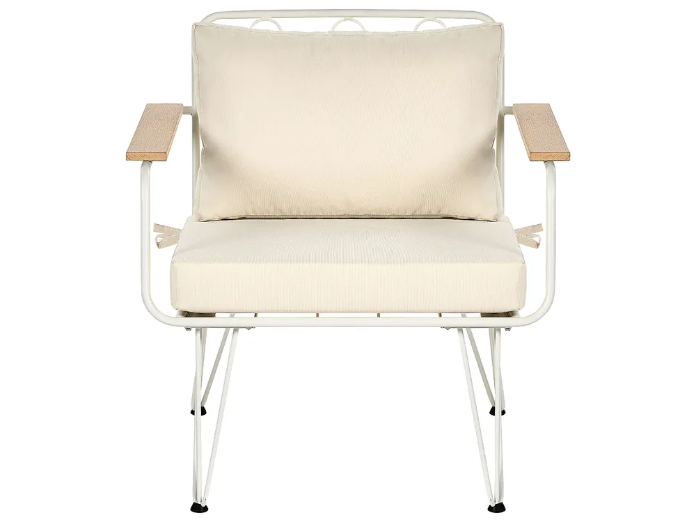 Lounge Set mit Tisch 4-Sitzer MONTESILVANO Metall Hellbeige_862680
